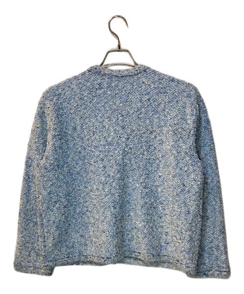 MACPHEE（マカフィー）MACPHEE (マカフィー) ツイードニット Vネックカーディガン ブルー サイズ:Sの古着・服飾アイテム