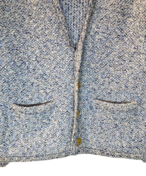 MACPHEE（マカフィー）MACPHEE (マカフィー) ツイードニット Vネックカーディガン ブルー サイズ:Sの古着・服飾アイテム