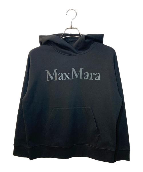 'S Max Mara（エスマックスマーラ）'S Max Mara (エスマックスマーラ) ロゴ パーカー ブラック サイズ:XSの古着・服飾アイテム