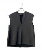 TOMORROW LAND collectionトゥモローランドコレクション）の古着「スーパーウールウィーヴ レイヤードブラウス」｜グレー