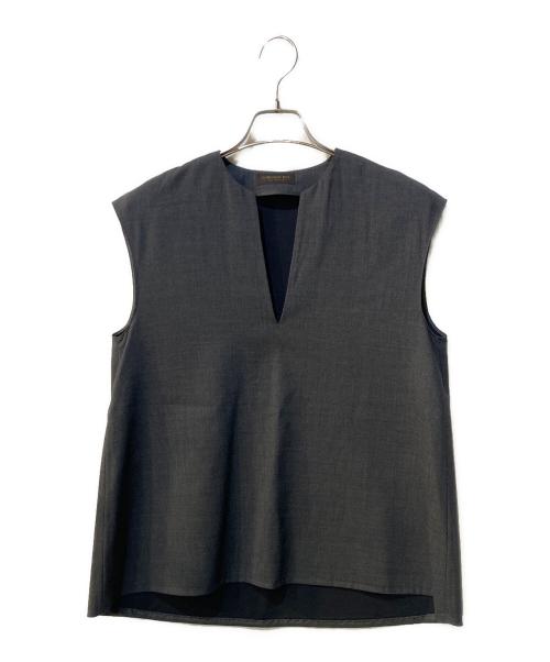 TOMORROW LAND collection（トゥモローランドコレクション）TOMORROW LAND collection (トゥモローランドコレクション) スーパーウールウィーヴ レイヤードブラウス グレー サイズ:36の古着・服飾アイテム