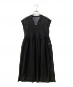 BALLSEYボールジィ）の古着「コラベルレース スキッパーカラーワンピース」｜ブラック