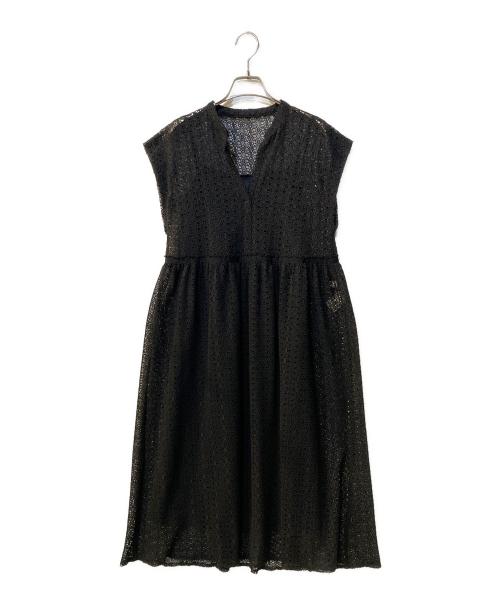 BALLSEY（ボールジィ）BALLSEY (ボールジィ) コラベルレース スキッパーカラーワンピース ブラック サイズ:36の古着・服飾アイテム