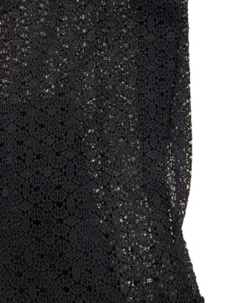 BALLSEY（ボールジィ）BALLSEY (ボールジィ) コラベルレース スキッパーカラーワンピース ブラック サイズ:36の古着・服飾アイテム