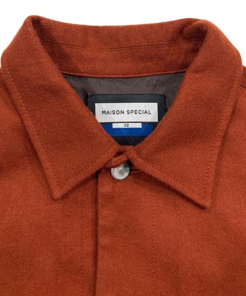 MAISON SPECIAL（メゾンスペシャル）MAISON SPECIAL (メゾンスペシャル) 【Italian Dead Stock Fabric】Prime-Over 3rd Jacket ブラウン サイズ:2の古着・服飾アイテム