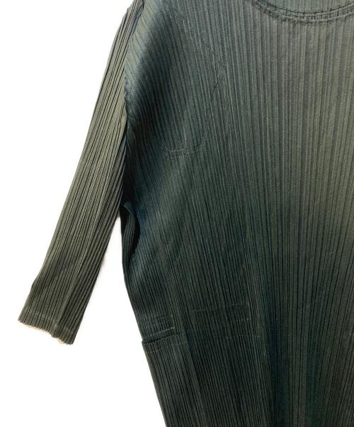 PLEATS PLEASE（プリーツプリーズ）PLEATS PLEASE (プリーツプリーズ) プリーツワンピース グリーン サイズ:3の古着・服飾アイテム