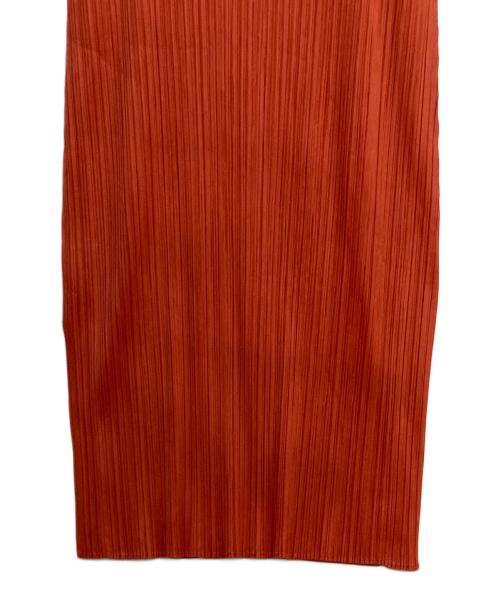 PLEATS PLEASE（プリーツプリーズ）PLEATS PLEASE (プリーツプリーズ) プリーツノースリーブワンピース レッド サイズ:3の古着・服飾アイテム