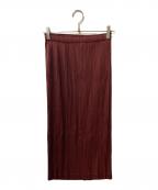 PLEATS PLEASEプリーツプリーズ）の古着「プリーツスカート」｜レッド