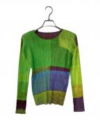 PLEATS PLEASEプリーツプリーズ）の古着「総柄プリーツカットソー」｜マルチカラー