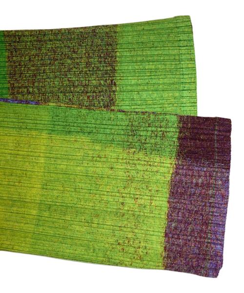 PLEATS PLEASE（プリーツプリーズ）PLEATS PLEASE (プリーツプリーズ) 総柄プリーツパンツ マルチカラー サイズ:34の古着・服飾アイテム