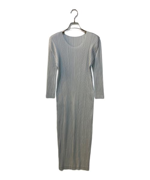 PLEATS PLEASE（プリーツプリーズ）PLEATS PLEASE (プリーツプリーズ) プリーツワンピース ホワイト サイズ:3の古着・服飾アイテム