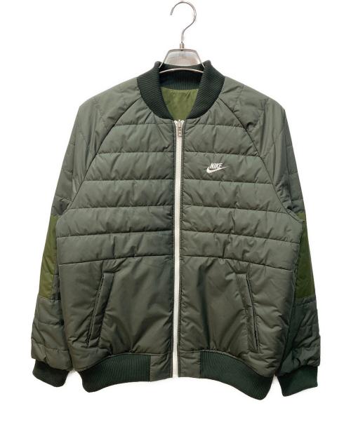 NIKE（ナイキ）NIKE (ナイキ) 2WAYリバーシブル中綿ジャケット グリーン サイズ:XLの古着・服飾アイテム