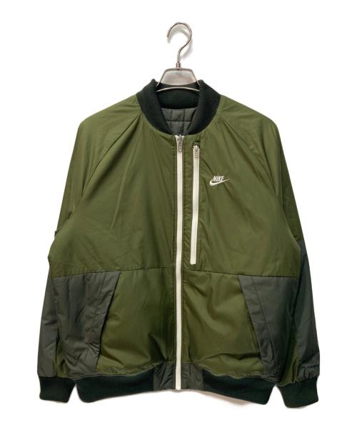 NIKE（ナイキ）NIKE (ナイキ) 2WAYリバーシブル中綿ジャケット グリーン サイズ:XLの古着・服飾アイテム