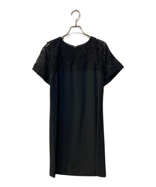 LOUIS VUITTON（ルイ ヴィトン）LOUIS VUITTON (ルイ ヴィトン) レース切り替えワンピース ブラック サイズ:36の古着・服飾アイテム