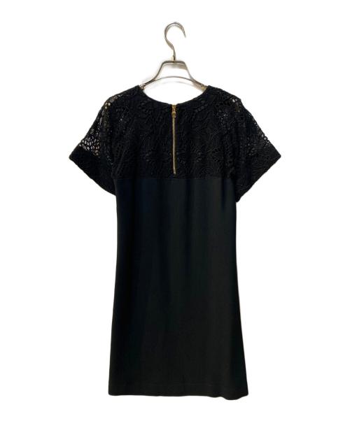LOUIS VUITTON（ルイ ヴィトン）LOUIS VUITTON (ルイ ヴィトン) レース切り替えワンピース ブラック サイズ:36の古着・服飾アイテム