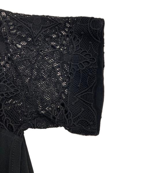 LOUIS VUITTON（ルイ ヴィトン）LOUIS VUITTON (ルイ ヴィトン) レース切り替えワンピース ブラック サイズ:36の古着・服飾アイテム