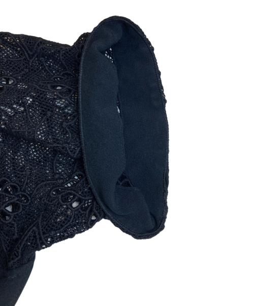 LOUIS VUITTON（ルイ ヴィトン）LOUIS VUITTON (ルイ ヴィトン) レース切り替えワンピース ブラック サイズ:36の古着・服飾アイテム