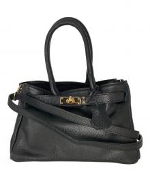 AULENTTI（オウレンティ）の古着「ベルト付きレザー MIDI BAG バッグ」｜ブラック