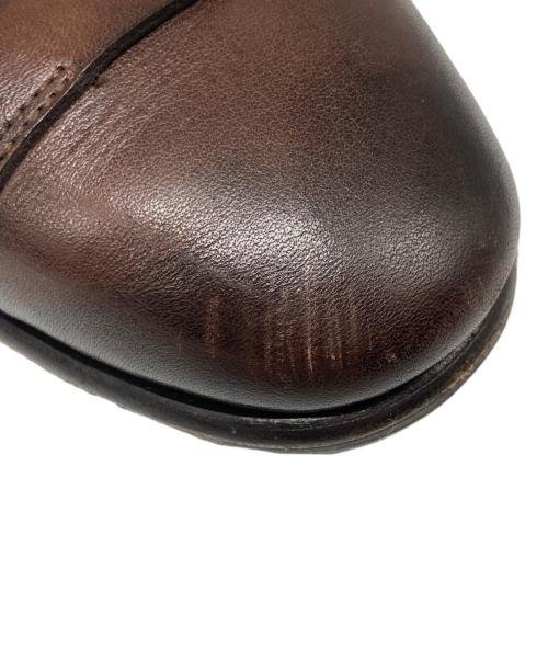 Santoni（サントーニ）Santoni (サントーニ) カーフレザーダブルモンクグルカシューズ ブラウン サイズ:5の古着・服飾アイテム