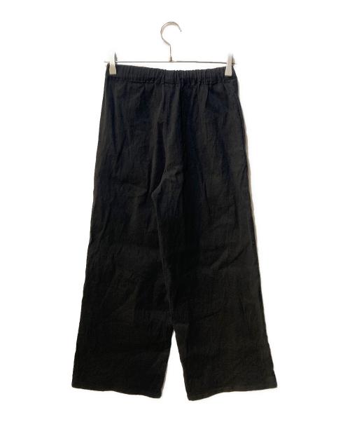 GALERIE VIE（ギャルリーヴィー）GALERIE VIE (ギャルリーヴィー) コットンリネンストレッチ イージーワイドパンツ ブラック サイズ:32の古着・服飾アイテム