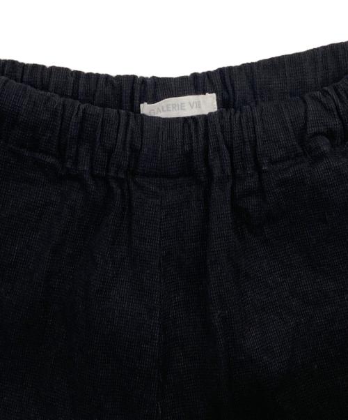 GALERIE VIE（ギャルリーヴィー）GALERIE VIE (ギャルリーヴィー) コットンリネンストレッチ イージーワイドパンツ ブラック サイズ:32の古着・服飾アイテム