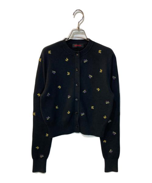 CABAN（キャバン）CABAN (キャバン) コットンカシミヤ エンブロイダリークルーネックカーディガン ブラック サイズ:Freeの古着・服飾アイテム