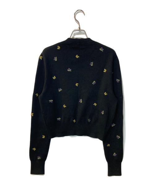 CABAN（キャバン）CABAN (キャバン) コットンカシミヤ エンブロイダリークルーネックカーディガン ブラック サイズ:Freeの古着・服飾アイテム