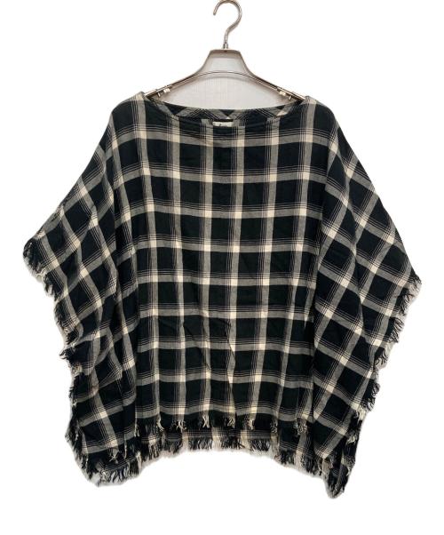 Rags McGREGOR（ラグスマックレガー）Rags McGREGOR (ラグスマックレガー) フリンジポンチョ ブラック サイズ:Freeの古着・服飾アイテム