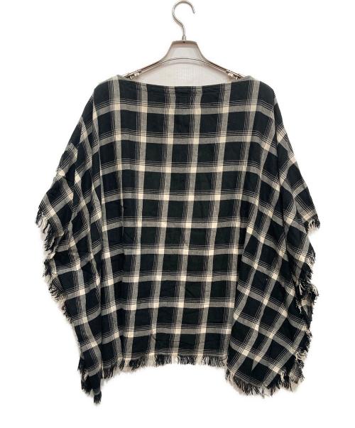 Rags McGREGOR（ラグスマックレガー）Rags McGREGOR (ラグスマックレガー) フリンジポンチョ ブラック サイズ:Freeの古着・服飾アイテム