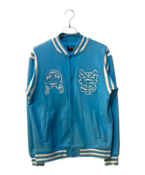 stussy（ステューシー）stussy (ステューシー) スタジャン ブルー サイズ:Lの古着・服飾アイテム
