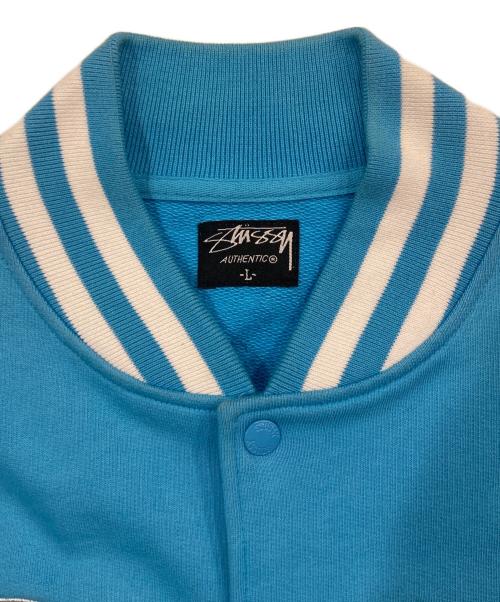 stussy（ステューシー）stussy (ステューシー) スタジャン ブルー サイズ:Lの古着・服飾アイテム