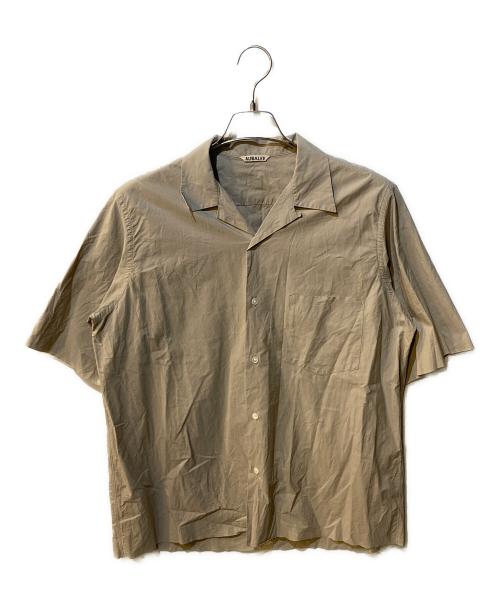 AURALEE（オーラリー）AURALEE (オーラリー) SELVEDGE WEATHER CLOTH HALF SLEEVED SHIRTS ベージュ サイズ:4の古着・服飾アイテム