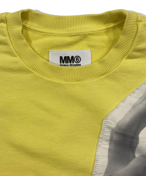 MM6 Maison Margiela（エムエムシックスメゾンマルジェラ）MM6 Maison Margiela (エムエムシックスメゾンマルジェラ) 長袖デザインスウェットプルオーバー イエロー サイズ:14の古着・服飾アイテム