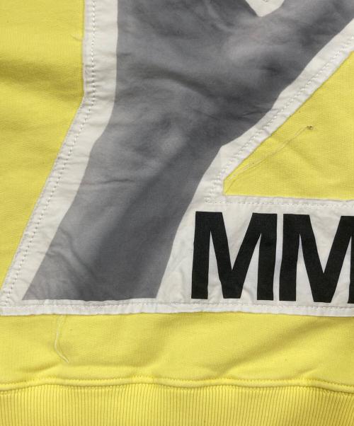 MM6 Maison Margiela（エムエムシックスメゾンマルジェラ）MM6 Maison Margiela (エムエムシックスメゾンマルジェラ) 長袖デザインスウェットプルオーバー イエロー サイズ:14の古着・服飾アイテム