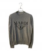 Mardi Mercrediマルディメクルディ）の古着「カシミヤ混ロゴニット」｜グレー