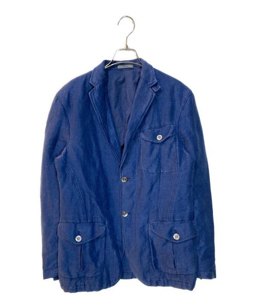 BOGLIOLI（ボリオリ）BOGLIOLI (ボリオリ) LINEN SAFARI K.JACKET ブルー サイズ:48の古着・服飾アイテム