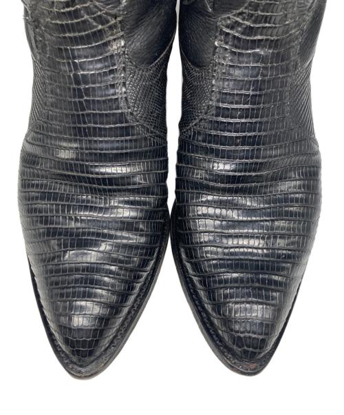 TONY LAMA（トニーラマ）TONY LAMA (トニーラマ) リザード ウェスタンブーツ ブラック サイズ:8.5の古着・服飾アイテム