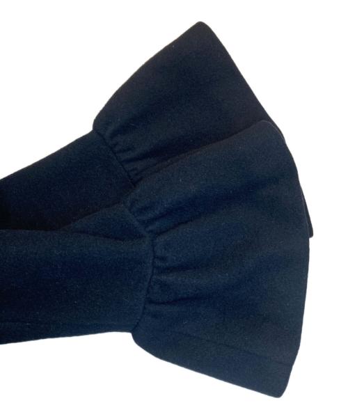 BURBERRY LONDON（バーバリーロンドン）BURBERRY LONDON (バーバリーロンドン) ラビットファー アンゴラ混Aラインコート ブラック サイズ:38の古着・服飾アイテム