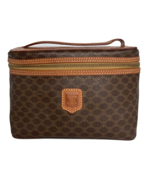 CELINE（セリーヌ）CELINE (セリーヌ) オールド マカダム柄バニティバッグ ブラウンの古着・服飾アイテム
