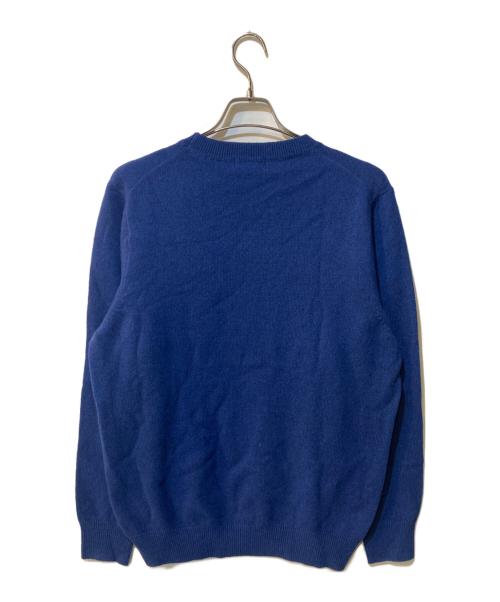 TOMORROW LAND（トゥモローランド）TOMORROW LAND (トゥモローランド) エクストラファインメリノウール クルーネックプルオーバー ブルー サイズ:M 未使用品の古着・服飾アイテム