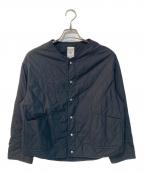 ORCIVALオーシバル）の古着「タイプライター ダイヤキルト カラーレスジャケット」｜ブラック