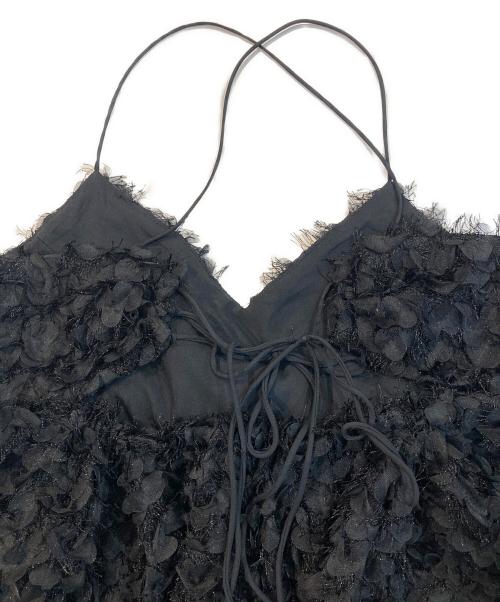 Spick and Span（スピックアンドスパン）Spick and Span (スピックアンドスパン) シフォン刺繍キャミソールブラウス ブラック サイズ:Freeの古着・服飾アイテム