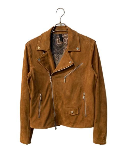 TAGLIATORE（タリアトーレ）TAGLIATORE (タリアトーレ) FRANKLYN スウェードライダースジャケット ブラウン サイズ:46の古着・服飾アイテム