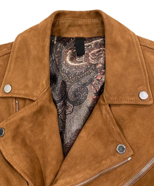 TAGLIATORE（タリアトーレ）TAGLIATORE (タリアトーレ) FRANKLYN スウェードライダースジャケット ブラウン サイズ:46の古着・服飾アイテム