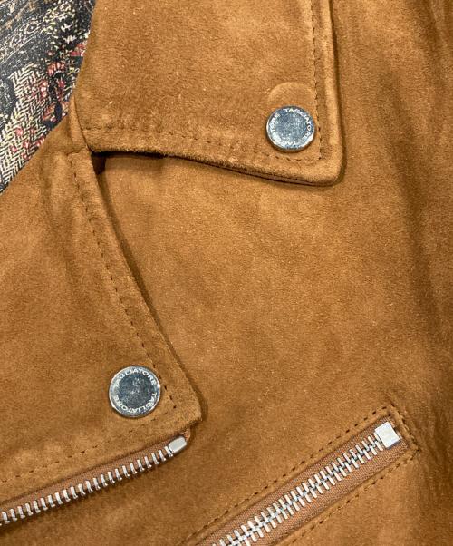 TAGLIATORE（タリアトーレ）TAGLIATORE (タリアトーレ) FRANKLYN スウェードライダースジャケット ブラウン サイズ:46の古着・服飾アイテム