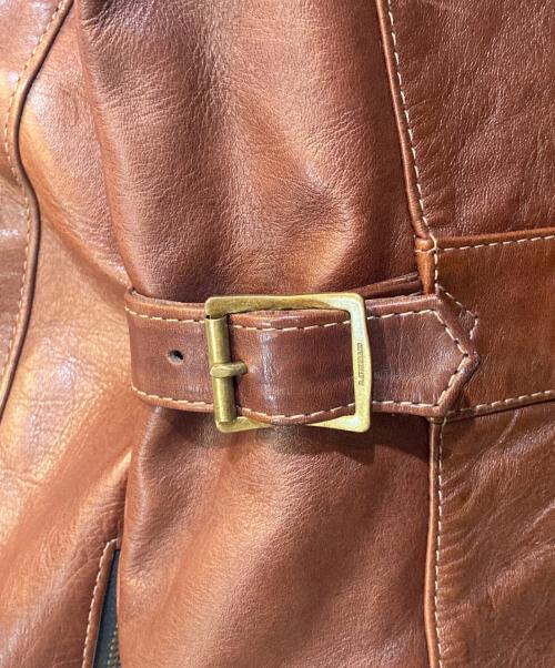 FLAT HEAD（フラット ヘッド）FLAT HEAD (フラット ヘッド) ホースハイドレザー シングル ライダース ジャケット ブラウン サイズ:38の古着・服飾アイテム