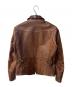 FLAT HEAD (フラット ヘッド) ホースハイドレザー シングル ライダース ジャケット ブラウン サイズ:38：50000円