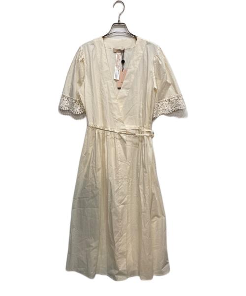 TWIN-SET（ツインセット）TWIN-SET (ツインセット) ドレスワンピース ホワイト サイズ:44 未使用品の古着・服飾アイテム