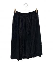 Y's（ワイズ）の古着「レーヨンギャザースカート」｜ブラック
