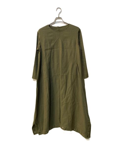 BEARDSLEY（ビアズリー）BEARDSLEY (ビアズリー) テントワンピース グリーン サイズ:Freeの古着・服飾アイテム